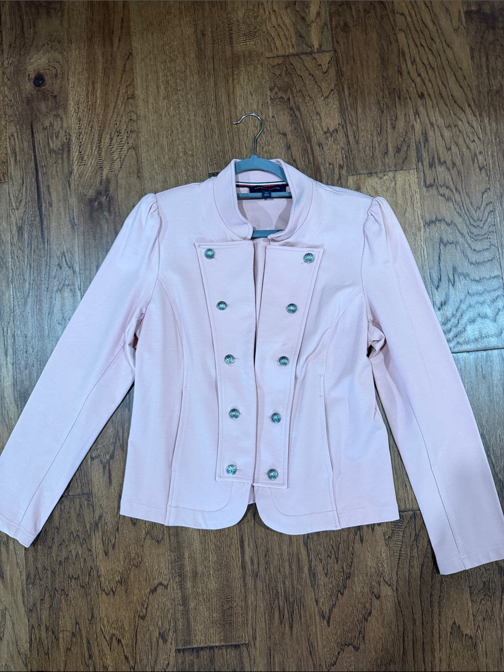 New Tommy Hilfiger Pink Military-Style Jacket - Size Lg